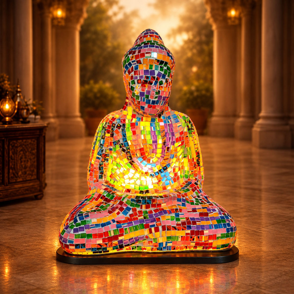 Lámpara Vitral de Buda
