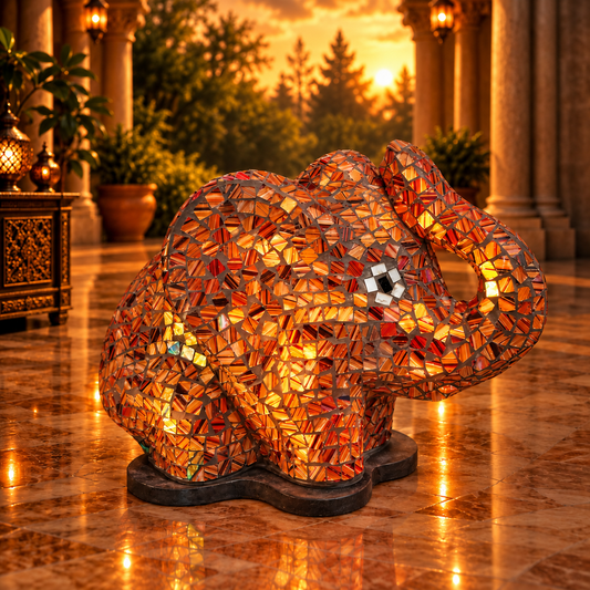 Lámpara vitral Elefante