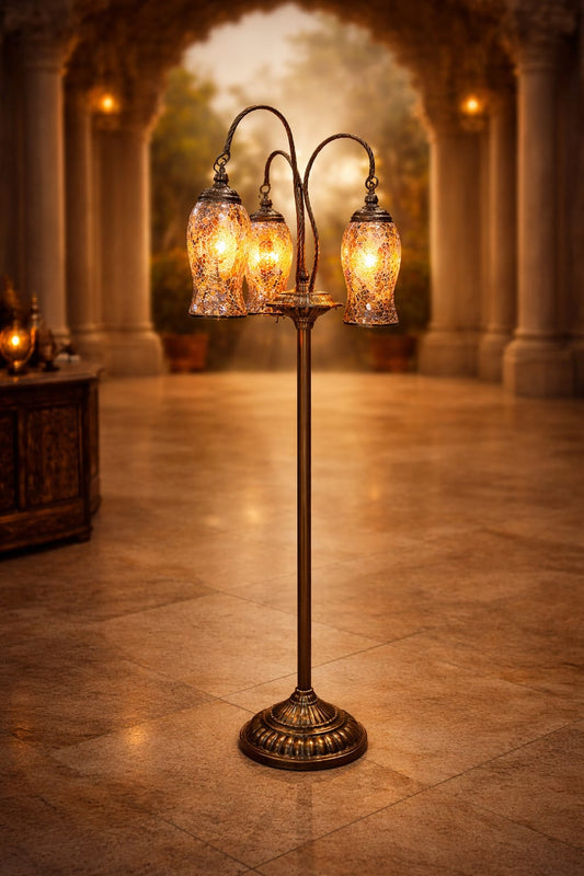 Lampara de pie tulipan