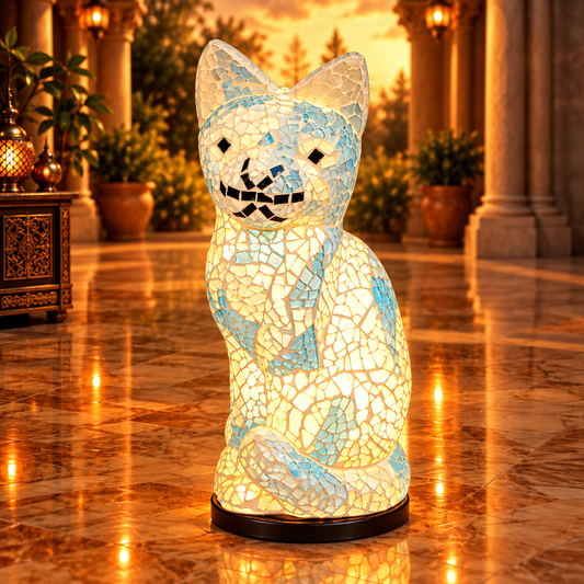 Lámpara Vitral Gatito