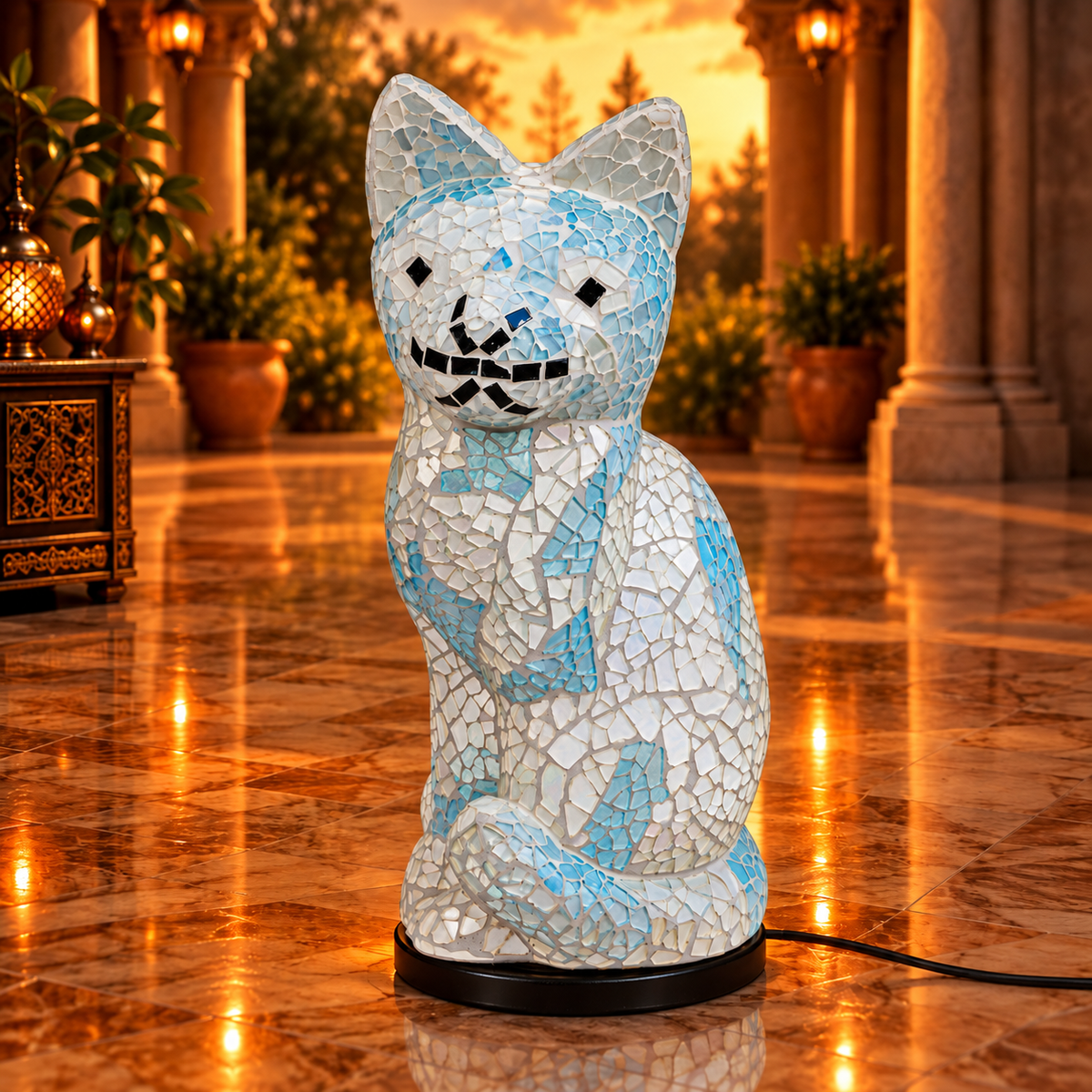 Lámpara Vitral Gatito