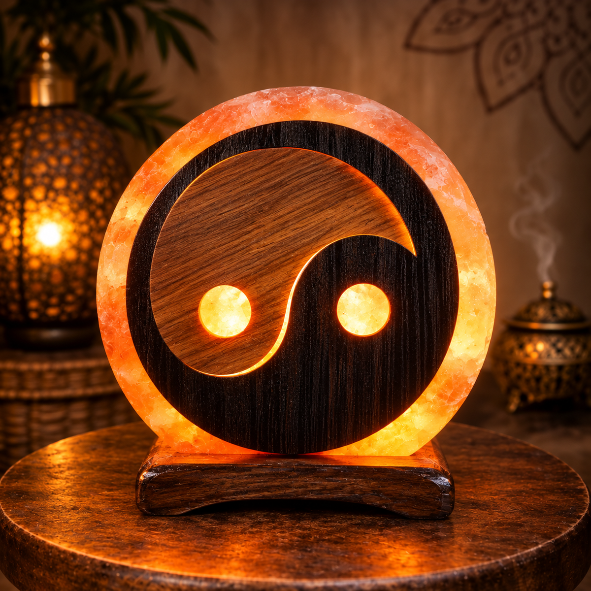 Lámpara de Sal del Himalaya Yin Yang