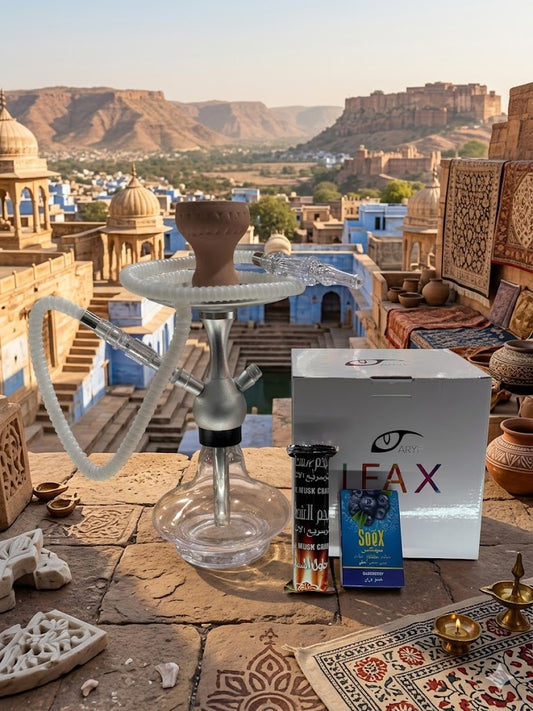 Hooka de 1 Manguera, Color blanco + 1 Carbon + 1 Tabaco